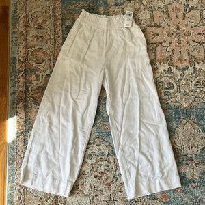 Abercrombie & Fitch White Cloth Lose Pants